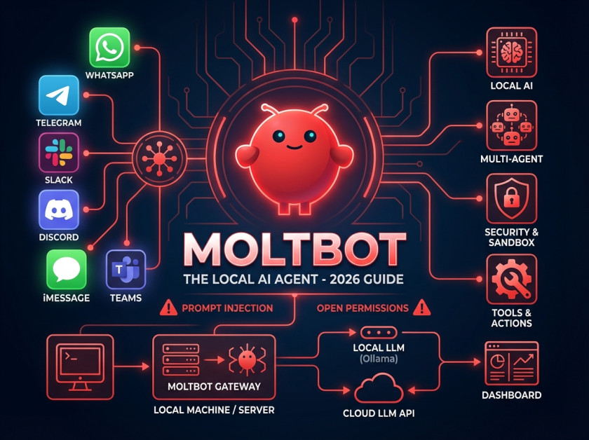 OpenClaw (ex Moltbot ex-Clawdbot) : guide complet 2026 de l'agent IA local (fonctionnalités, canaux, modèles, limites)