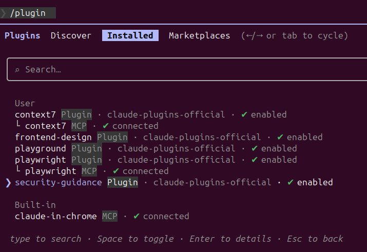 Plugins dans claude code